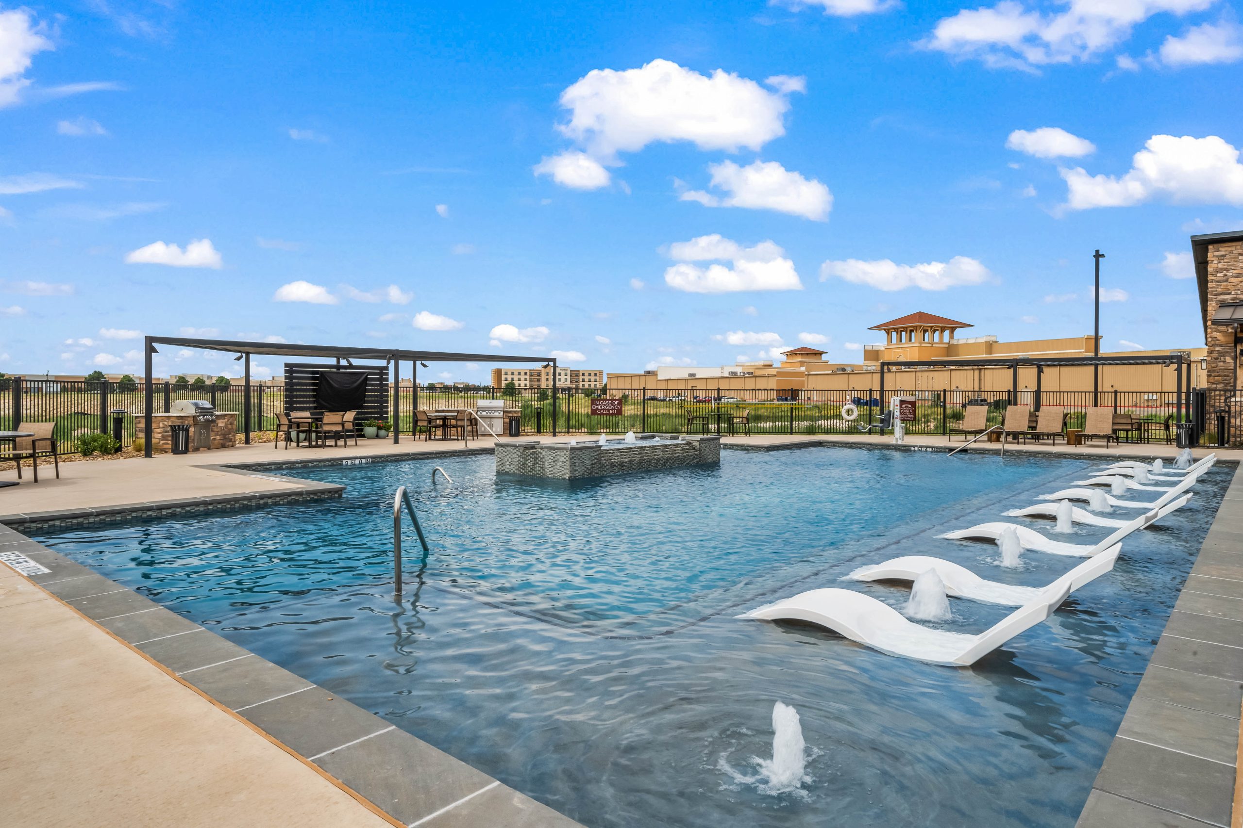 the pool at The La Ventana at Canyon West Apartments